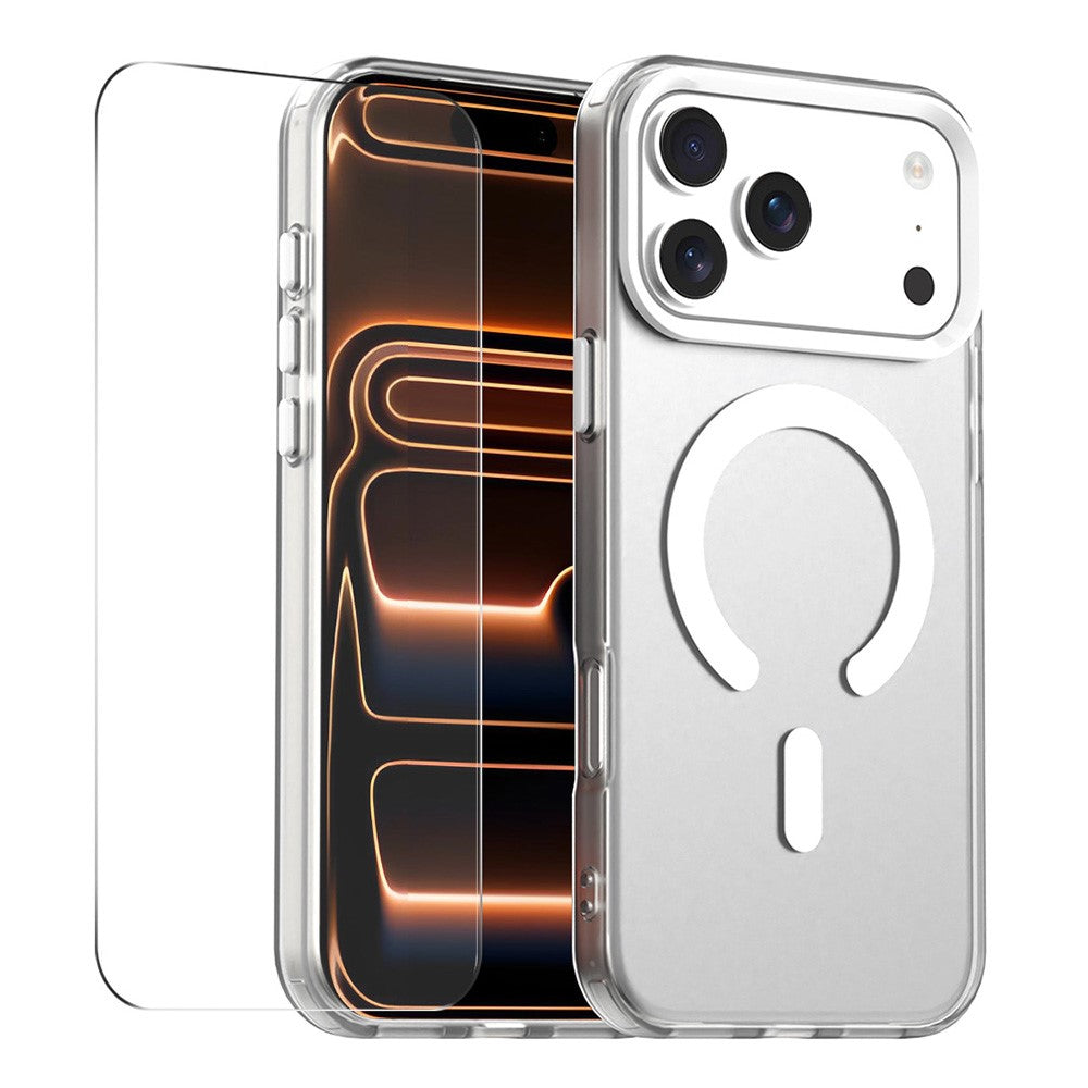 ENKAY HAT PRINCE For iPhone 17 Pro Max Magnetic Case with 9H Screen Protector Clear PC Phone Cover