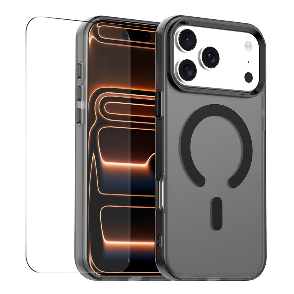 ENKAY HAT PRINCE For iPhone 17 Pro Max Magnetic Case with 9H Screen Protector Clear PC Phone Cover
