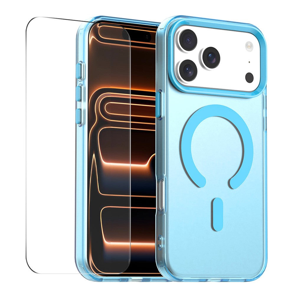 ENKAY HAT PRINCE For iPhone 17 Pro Max Magnetic Case with 9H Screen Protector Clear PC Phone Cover