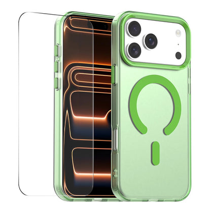 ENKAY HAT PRINCE For iPhone 17 Pro Max Magnetic Case with 9H Screen Protector Clear PC Phone Cover