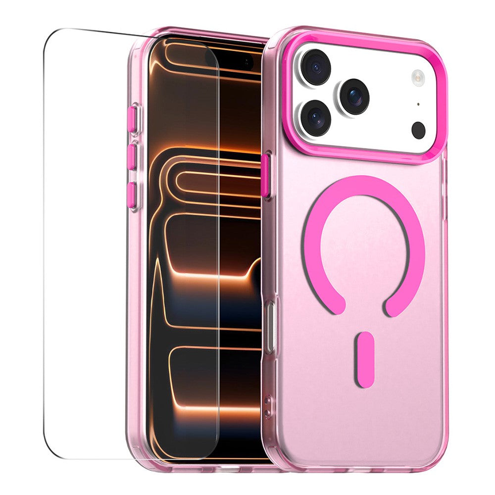 ENKAY HAT PRINCE For iPhone 17 Pro Max Magnetic Case with 9H Screen Protector Clear PC Phone Cover
