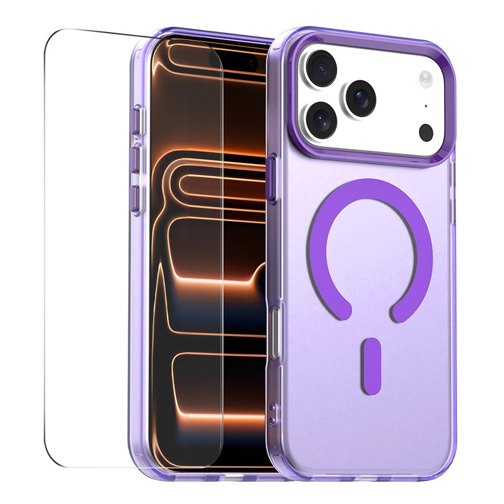 ENKAY HAT PRINCE For iPhone 17 Pro Max Magnetic Case with 9H Screen Protector Clear PC Phone Cover