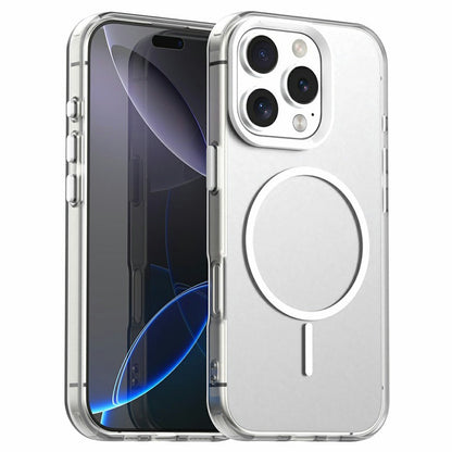 For iPhone 16 Pro Case Candy Color PC + TPU + PET Phone Cover Compatible with MagSafe