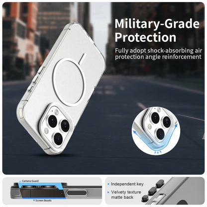 For iPhone 16 Pro Case Candy Color PC + TPU + PET Phone Cover Compatible with MagSafe