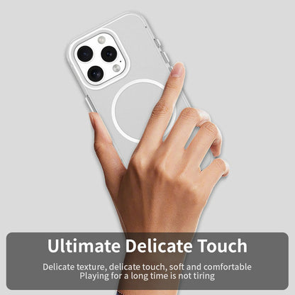 For iPhone 16 Pro Case Candy Color PC + TPU + PET Phone Cover Compatible with MagSafe