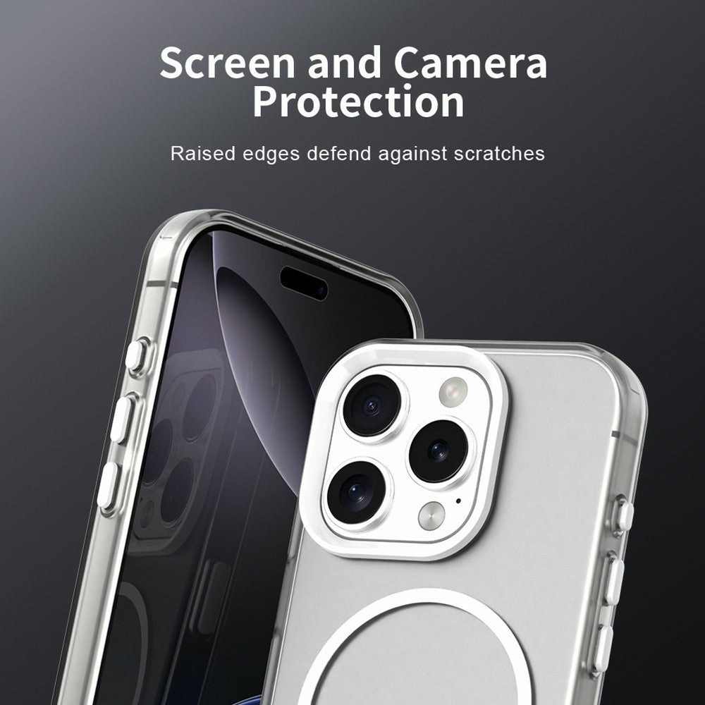 For iPhone 16 Pro Case Candy Color PC + TPU + PET Phone Cover Compatible with MagSafe