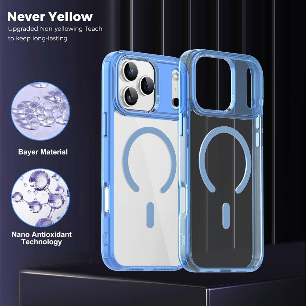 For iPhone 17 Pro Case Compatible with MagSafe TPU+PC Transparent Phone Cover