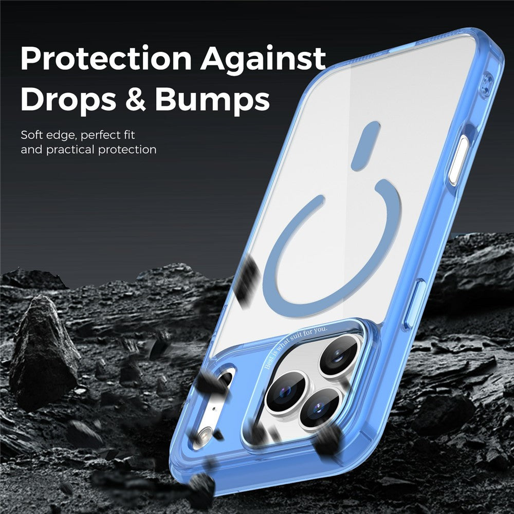For iPhone 17 Pro Max Case Compatible with MagSafe TPU+PC Transparent Phone Cover