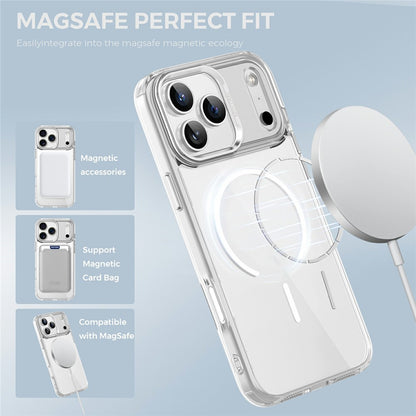 For iPhone 17 Pro Max Magnetic Case Compatible with MagSafe TPU PC Clear Phone Cover