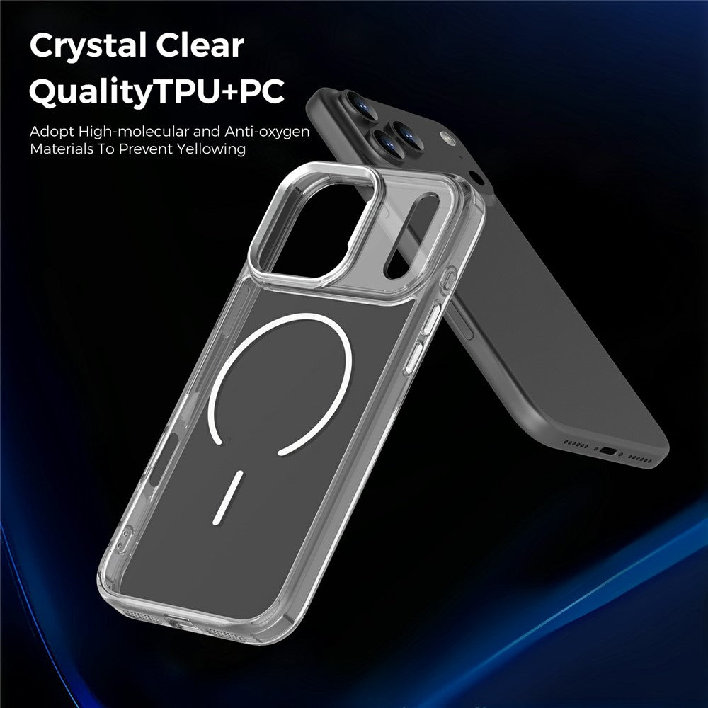 For iPhone 17 Pro Max Magnetic Case Compatible with MagSafe TPU PC Clear Phone Cover