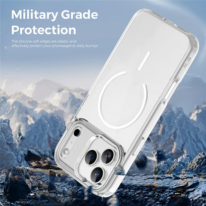 For iPhone 17 Pro Max Magnetic Case Compatible with MagSafe TPU PC Clear Phone Cover