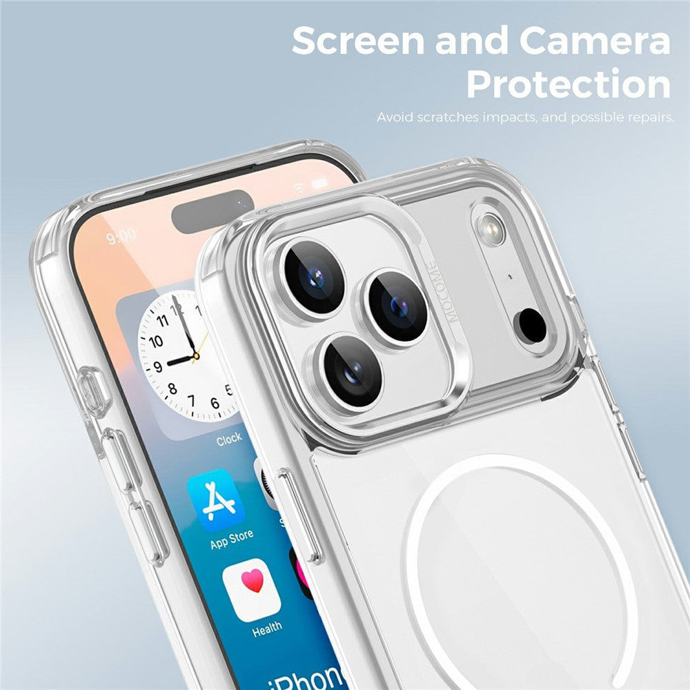 For iPhone 17 Pro Max Magnetic Case Compatible with MagSafe TPU PC Clear Phone Cover