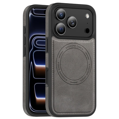 For iPhone 17 Pro Case Compatible with MagSafe Leather Back Phone Cover