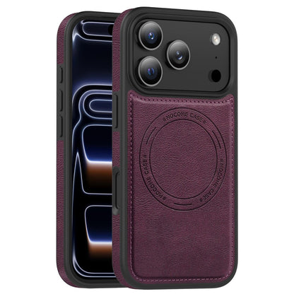 For iPhone 17 Pro Case Compatible with MagSafe Leather Back Phone Cover