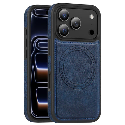 For iPhone 17 Pro Case Compatible with MagSafe Leather Back Phone Cover