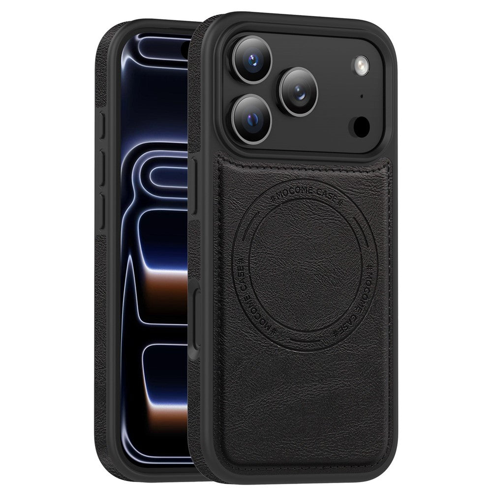 For iPhone 17 Pro Case Compatible with MagSafe Leather Back Phone Cover