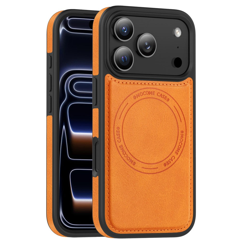 For iPhone 17 Pro Case Compatible with MagSafe Leather Back Phone Cover