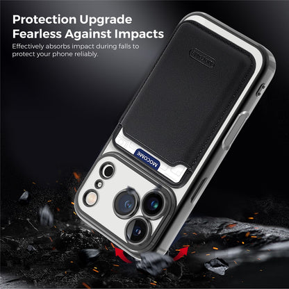For iPhone 17 Pro Case Compatible with MagSafe TPU + PC Mobile Cover with Card Bag