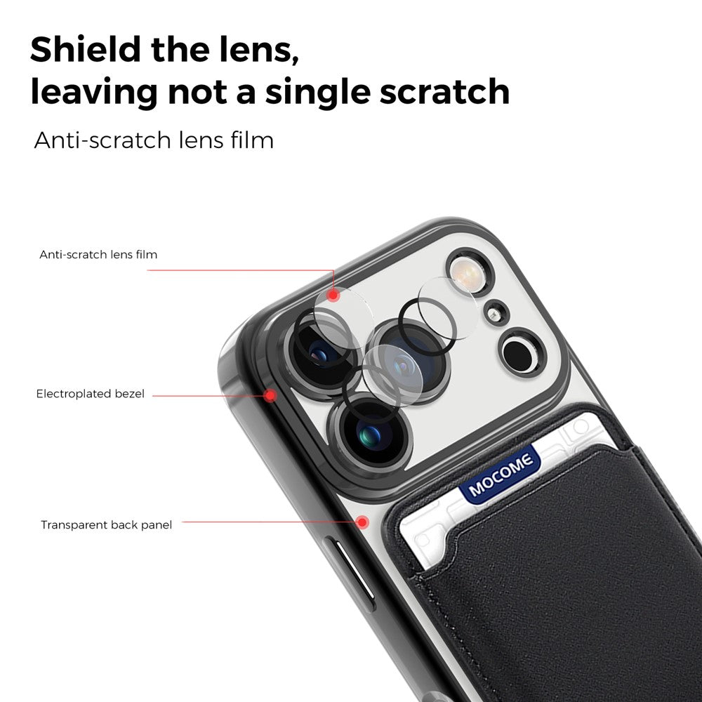 For iPhone 17 Pro Case Compatible with MagSafe TPU + PC Mobile Cover with Card Bag