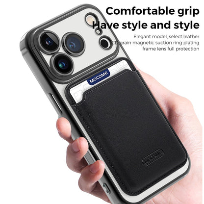 For iPhone 17 Pro Case Compatible with MagSafe TPU + PC Mobile Cover with Card Bag