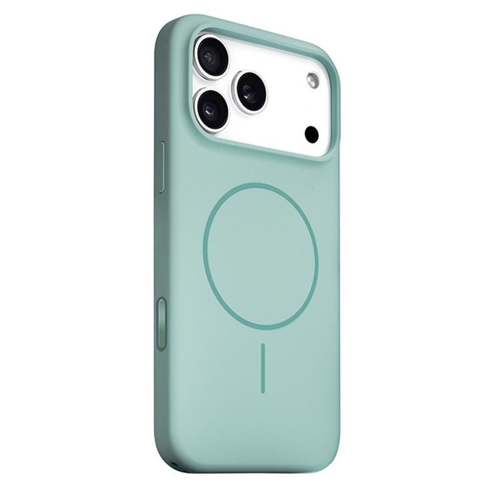 For iPhone 17 Pro Liquid Silicone Case Compatible with MagSafe Phone Cover with Lanyard Hole / AI Button