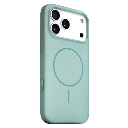 For iPhone 17 Pro Liquid Silicone Case Compatible with MagSafe Phone Cover with Lanyard Hole / AI Button