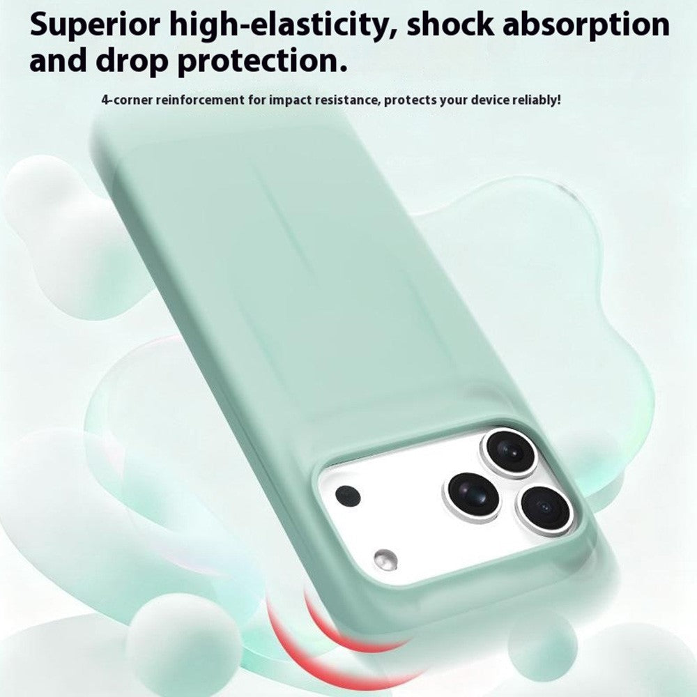 For iPhone 17 Pro Liquid Silicone Case Compatible with MagSafe Phone Cover with Lanyard Hole / AI Button