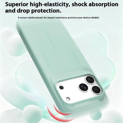 For iPhone 17 Pro Liquid Silicone Case Compatible with MagSafe Phone Cover with Lanyard Hole / AI Button