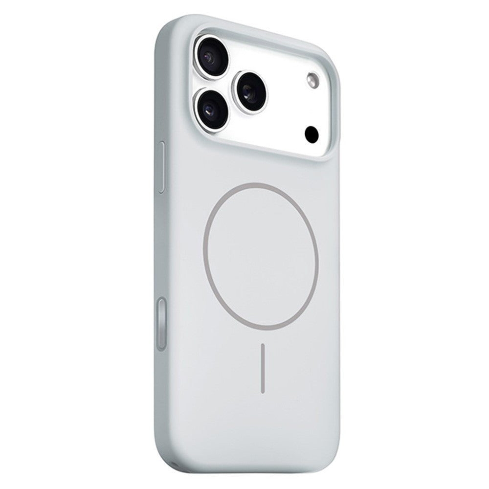 For iPhone 17 Pro Liquid Silicone Case Compatible with MagSafe Phone Cover with Lanyard Hole / AI Button