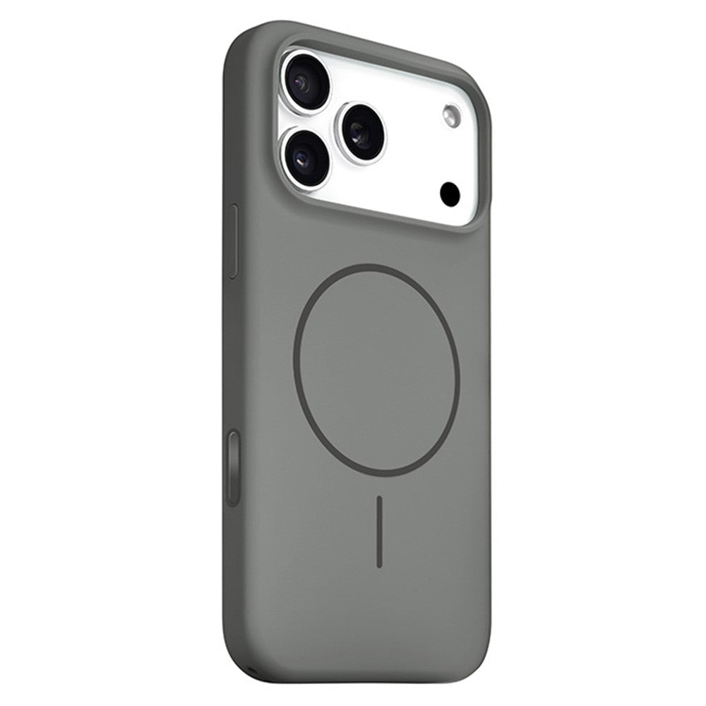 For iPhone 17 Pro Liquid Silicone Case Compatible with MagSafe Phone Cover with Lanyard Hole / AI Button