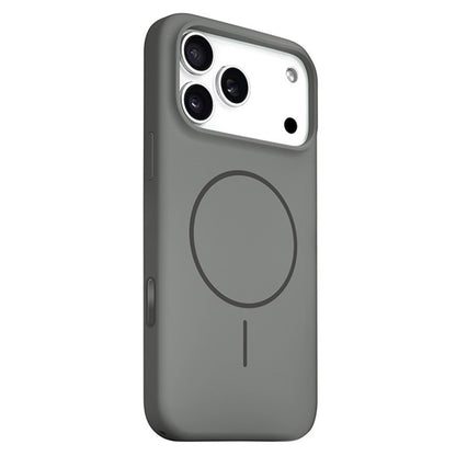 For iPhone 17 Pro Liquid Silicone Case Compatible with MagSafe Phone Cover with Lanyard Hole / AI Button