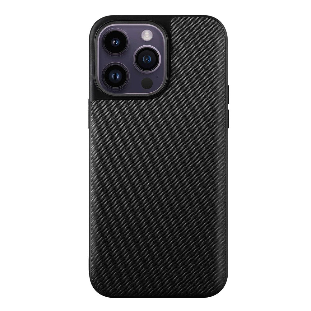 VILI TC Series for iPhone 14 Pro Max Textured Leather Coated TPU Phone Case Anti-scratch Mobile Phone Back Cover