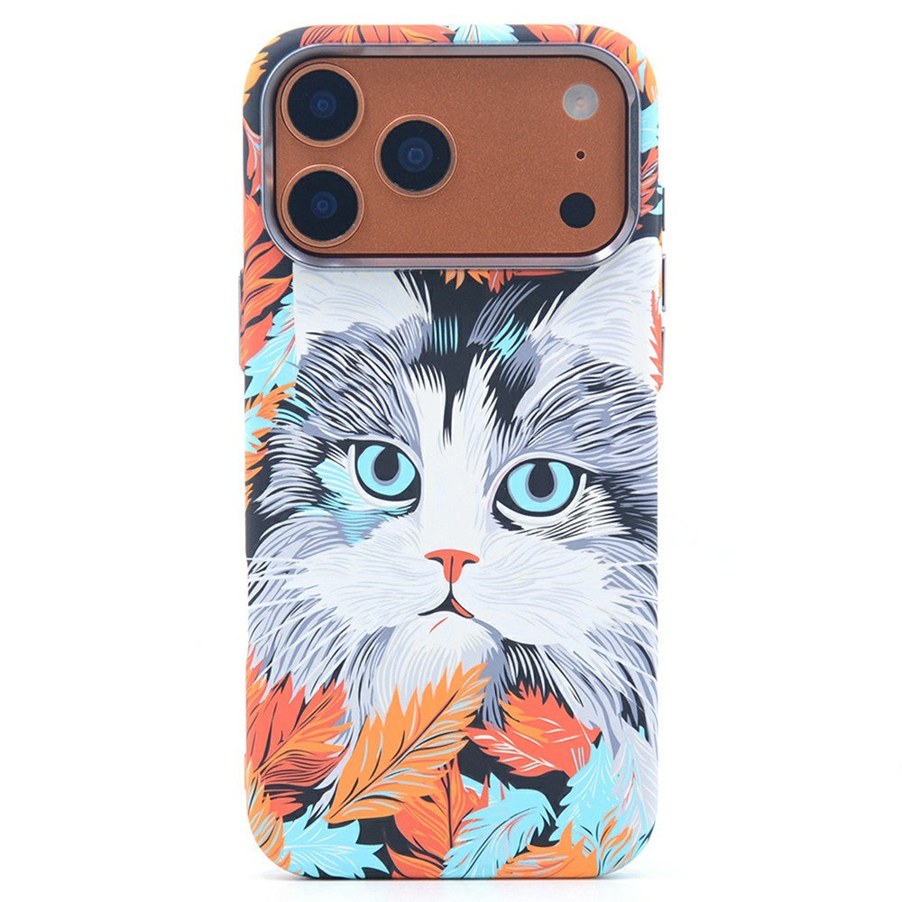 For iPhone 17 Pro Magnetic Case Carbon Fiber Texture Water Transfer PC Phone Cover