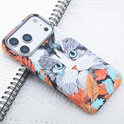For iPhone 17 Pro Magnetic Case Carbon Fiber Texture Water Transfer PC Phone Cover
