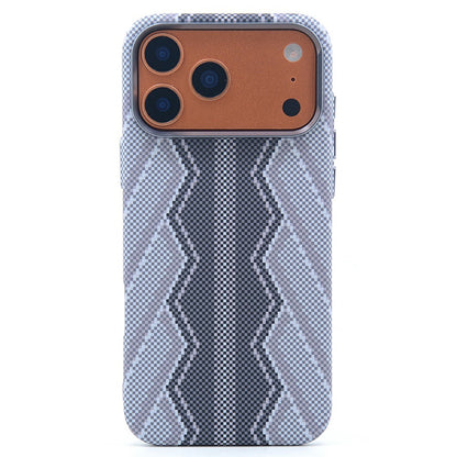 For iPhone 17 Pro Magnetic Case Carbon Fiber Texture Water Transfer PC Phone Cover