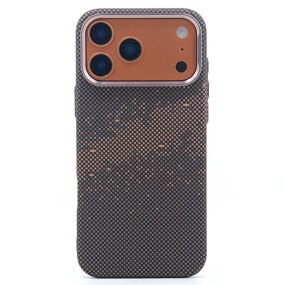 For iPhone 17 Pro Magnetic Case Carbon Fiber Texture Water Transfer PC Phone Cover