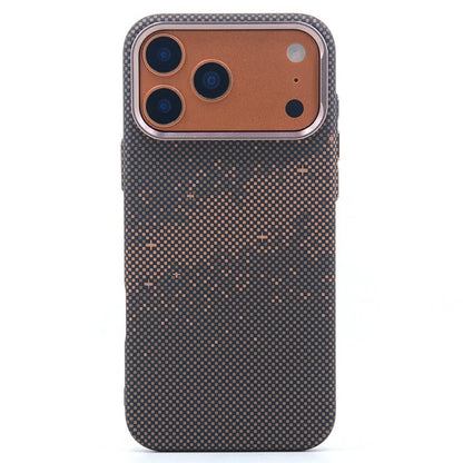 For iPhone 17 Pro Magnetic Case Carbon Fiber Texture Water Transfer PC Phone Cover