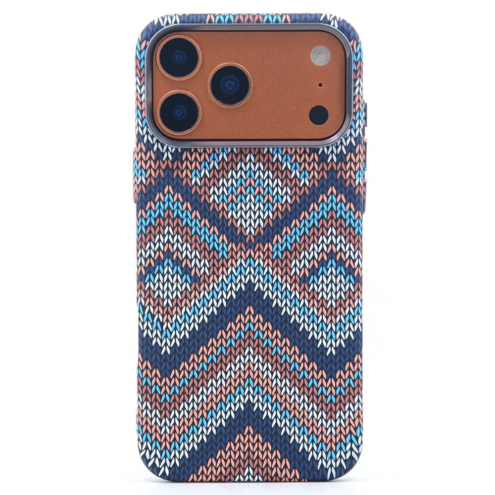 For iPhone 17 Pro Magnetic Case Carbon Fiber Texture Water Transfer PC Phone Cover