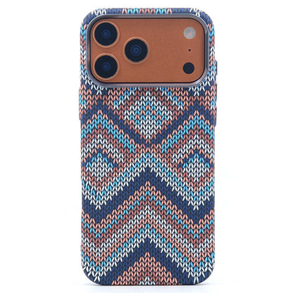 For iPhone 17 Pro Magnetic Case Carbon Fiber Texture Water Transfer PC Phone Cover