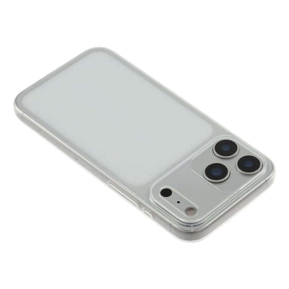 For iPhone 17 Pro Max Case Glossy Watermark Resistant TPU Clear Phone Back Cover Precision Cutouts