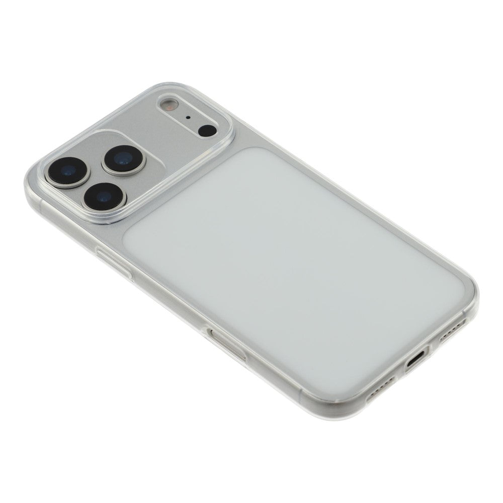 For iPhone 17 Pro Max Case Glossy Watermark Resistant TPU Clear Phone Back Cover Precision Cutouts