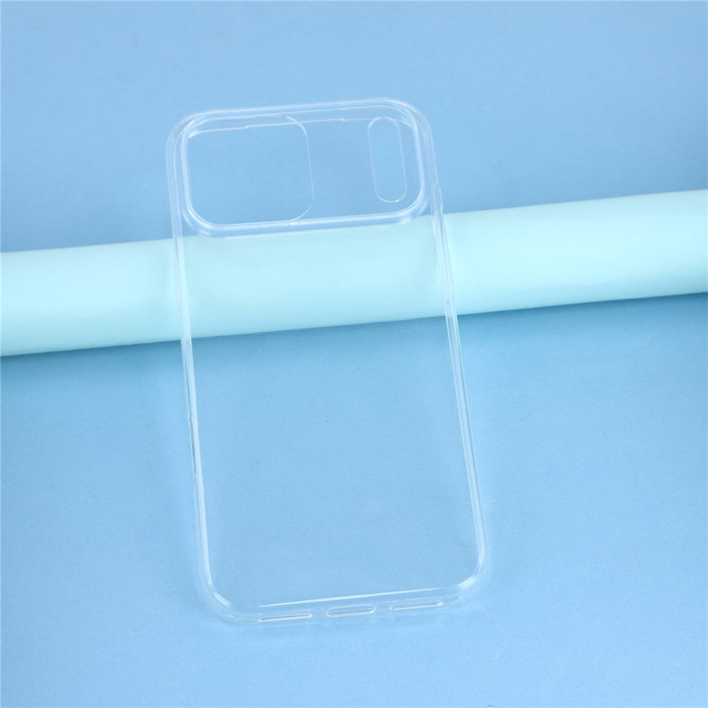 For iPhone 17 Pro Max Case Glossy Watermark Resistant TPU Clear Phone Back Cover Precision Cutouts