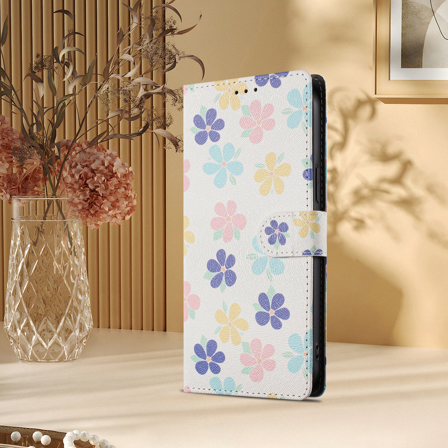 For Samsung Galaxy S26 Ultra Case Pattern Print PU Leather Wallet Phone Cover with Wrist Strap