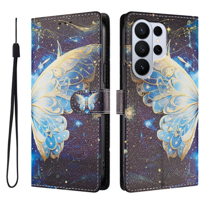 For Samsung Galaxy S26 Ultra Case Pattern Print PU Leather Wallet Phone Cover with Wrist Strap