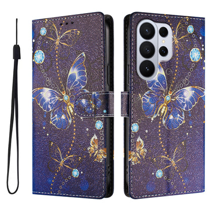 For Samsung Galaxy S26 Ultra Case Pattern Print PU Leather Wallet Phone Cover with Wrist Strap