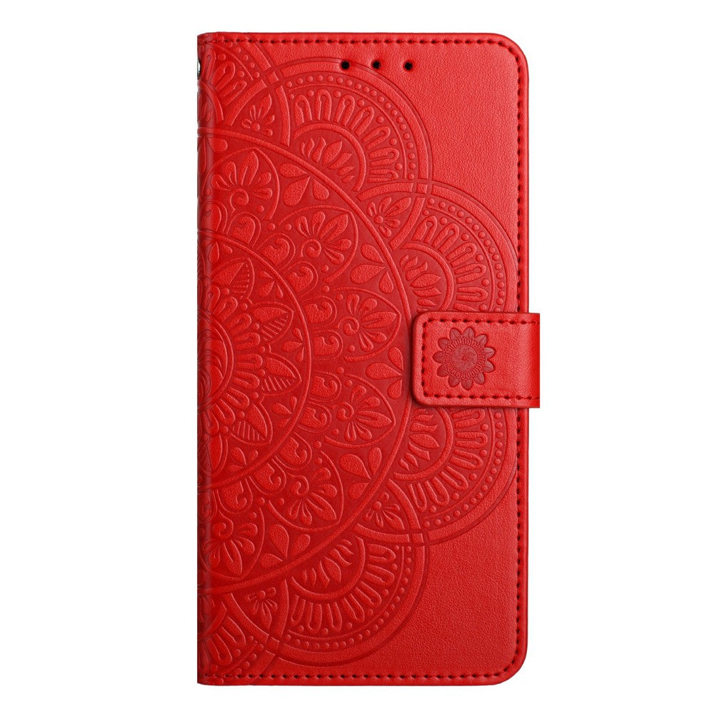 For Samsung Galaxy S26 Ultra Leather Case with Card Slots Mandala Pattern Phone Cover Stand