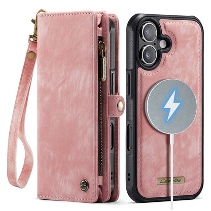 CASEME For iPhone 17 Phone Cases  008 Leather Cover with Detachable Wallet and Strap