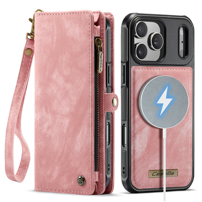 CASEME For iPhone 17 Pro Phone Cases  008 Leather Cover with Detachable Wallet and Strap