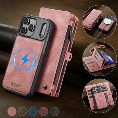 CASEME For iPhone 17 Pro Phone Cases  008 Leather Cover with Detachable Wallet and Strap