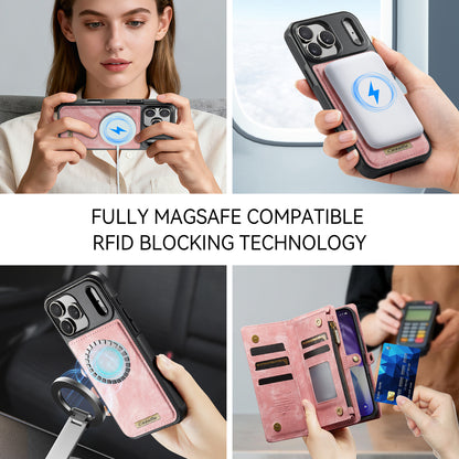CASEME For iPhone 17 Pro Phone Cases  008 Leather Cover with Detachable Wallet and Strap